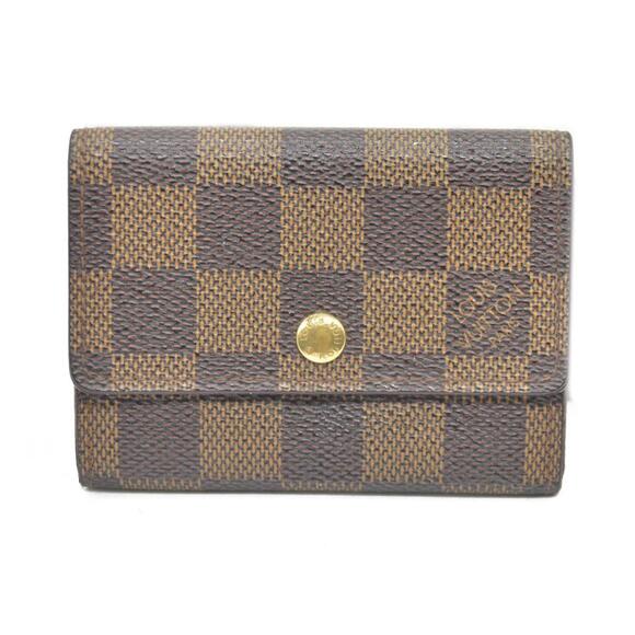 Louis Vuitton Damier Ebene Porte Monnaie Plat Coin Purse - Picture 1 of 14
